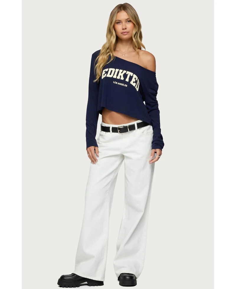 Edikted Womens La Babe Off Shoulder Top
