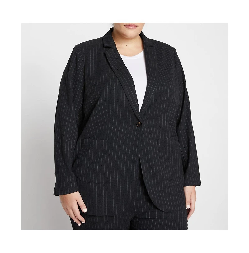 Universal Standard Womens Plus The Pinstripe Blazer