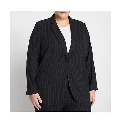 Universal Standard Womens Plus The Pinstripe Blazer