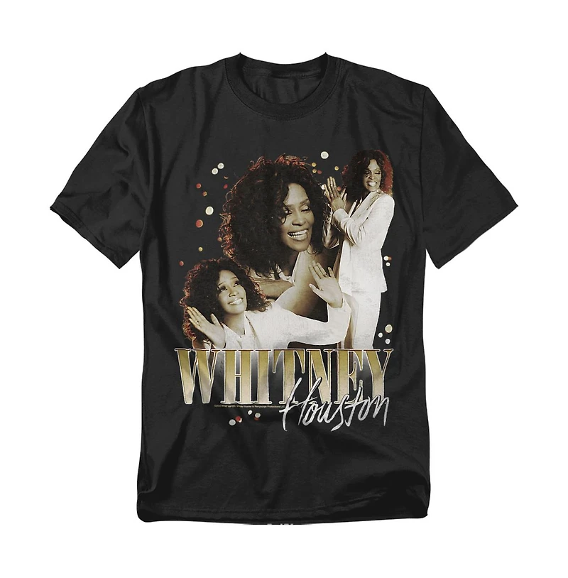 Logovision Men's Whitney Houston White Suit T Shirt