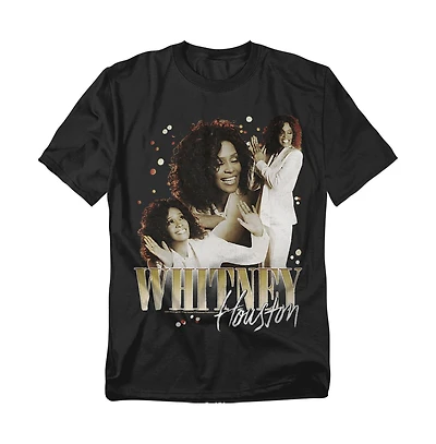 Logovision Men's Whitney Houston White Suit T Shirt