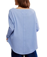 Free People Women's Latte Blues Thermal Long Sleeve Top