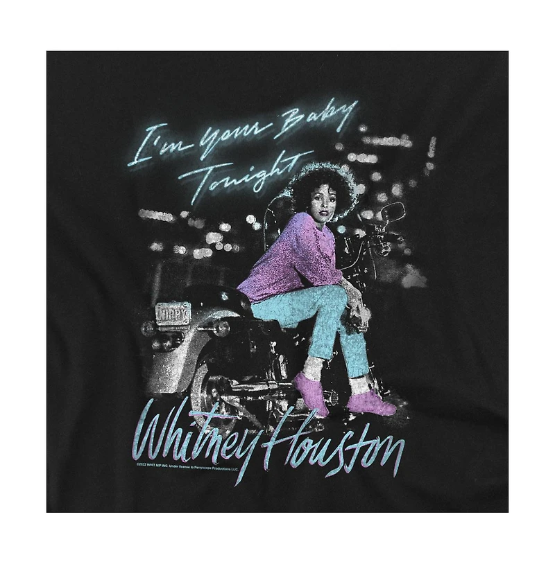 Logovision Men's Whitney Houston Baby Tonight T Shirt