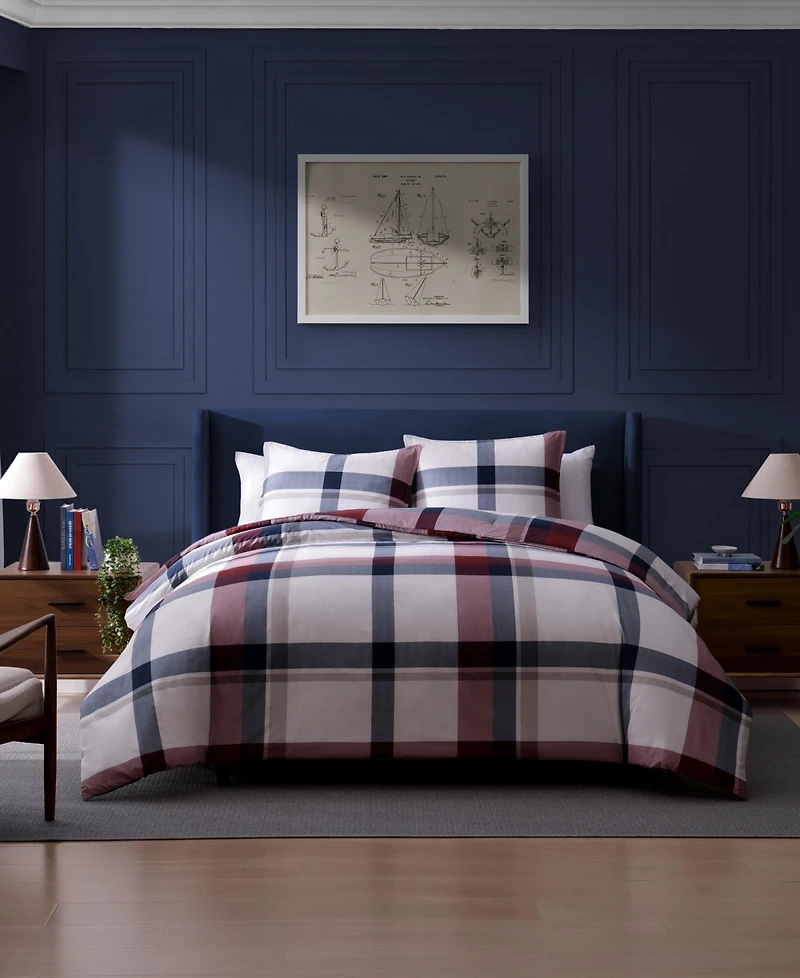 Tommy Hilfiger Prospect Park Plaid Cotton -Pc. Comforter Set