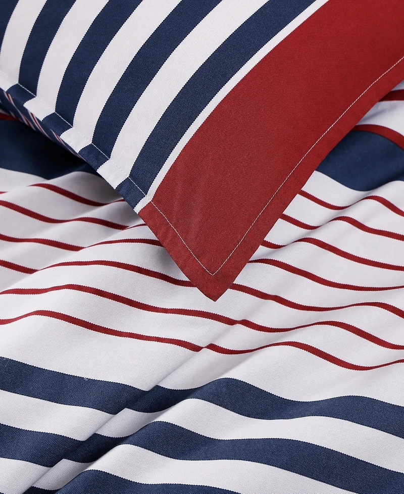 Tommy Hilfiger Brooklyn Stripe Cotton 3-Pc. Comforter Set