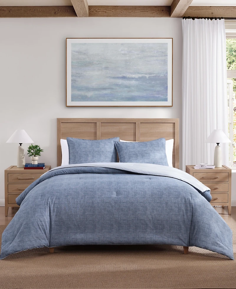 Tommy Hilfiger Classic Texture Cotton 3-Pc. Duvet Cover Set