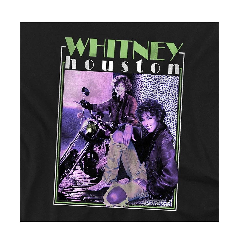 Logovision Men's Whitney Houston Motorcycle Queen T Shirt