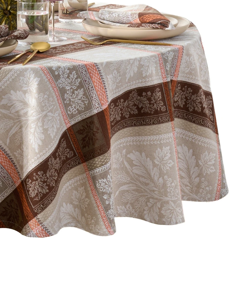 Elrene Windswept Harvest Jacquard Cotton Tablecloth