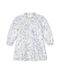 Hope & Henry Baby Girls' Organic Long Sleeve Ruffle Neck Smocked Yoke Dress