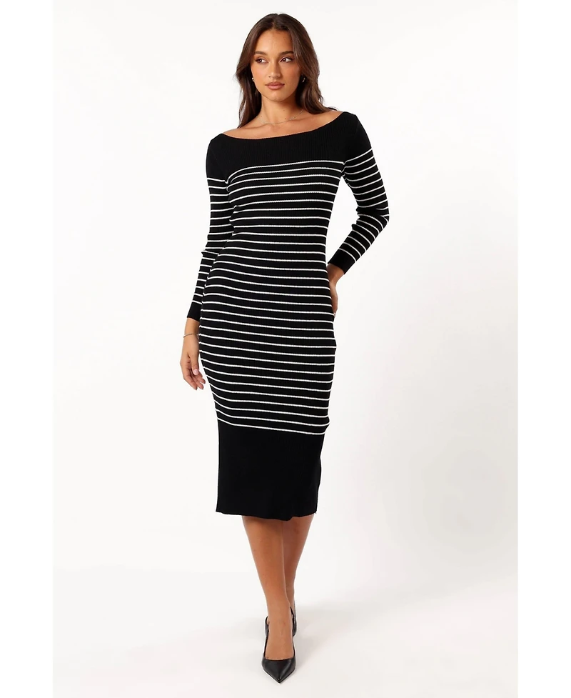 Petal and Pup Womens Baxtor Off The Shoulder Midi Dress