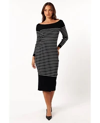 Petal and Pup Womens Baxtor Off The Shoulder Midi Dress