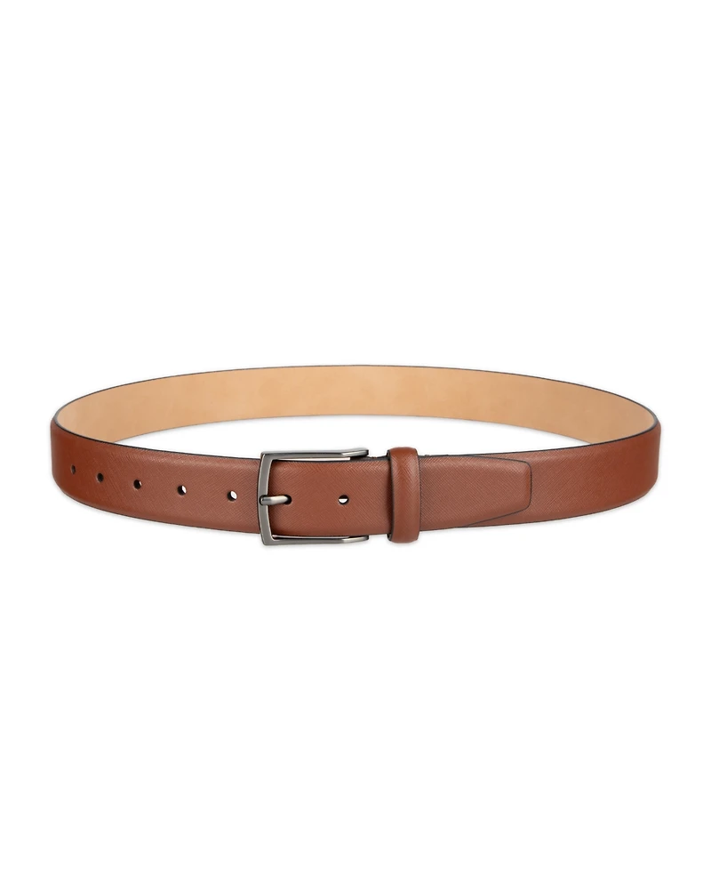 Alfani Men's Modern Feather Edge Saffiano Dress Belt, Macy's Exclusive