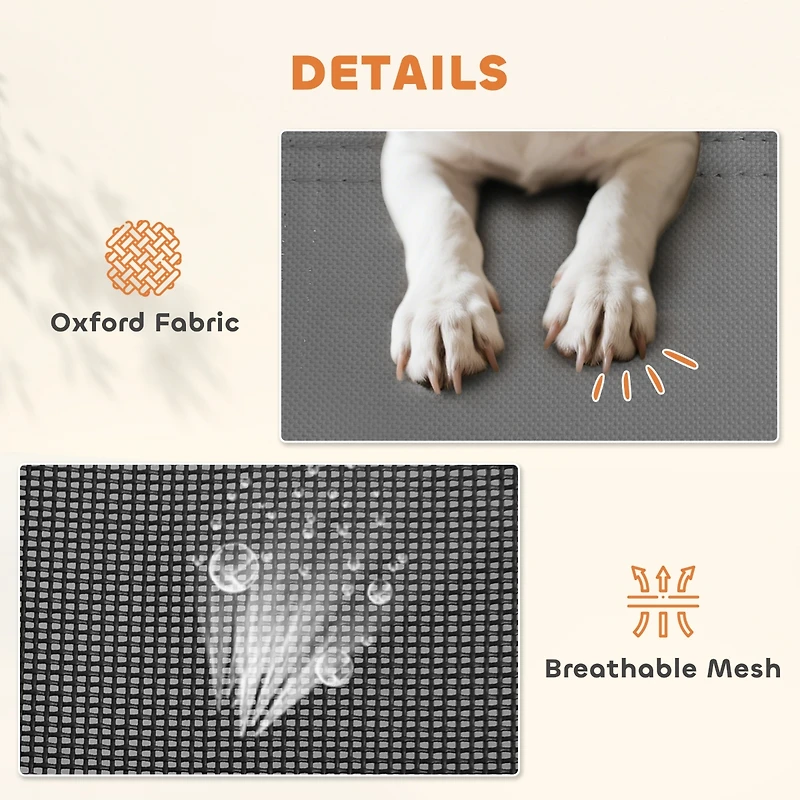 PawHut Elevated Pet Bed Dog Foldable Cot Tent Canopy Inst Shelter Outdoor