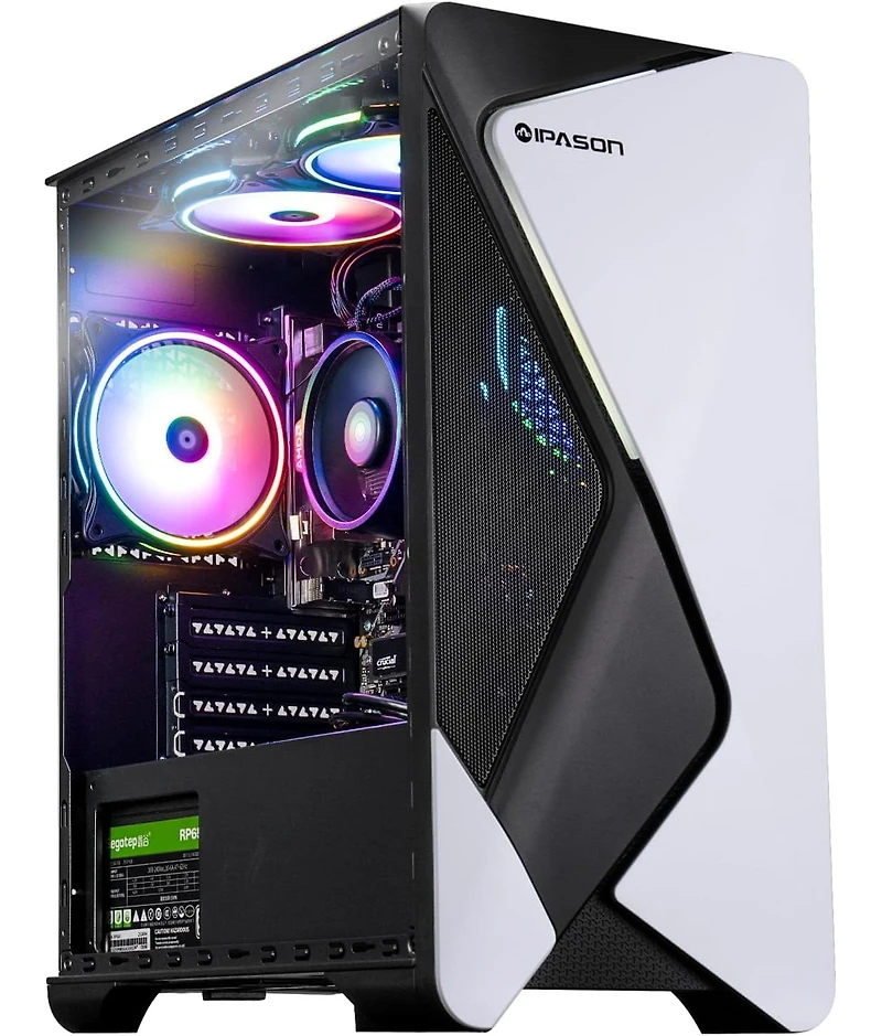 Ipason Prebuilt Home & Gaming Pc - Ryzen 7 5700G Apu, Integrated Graphics, 16GB Ram, 1TB Ssd, Win 11 Home - For Casual Gamers & Creators