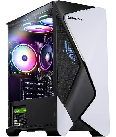 Ipason Prebuilt Home & Gaming Pc - Ryzen 7 5700G Apu, Integrated Graphics, 16GB Ram, 1TB Ssd, Win 11 Home - For Casual Gamers & Creators