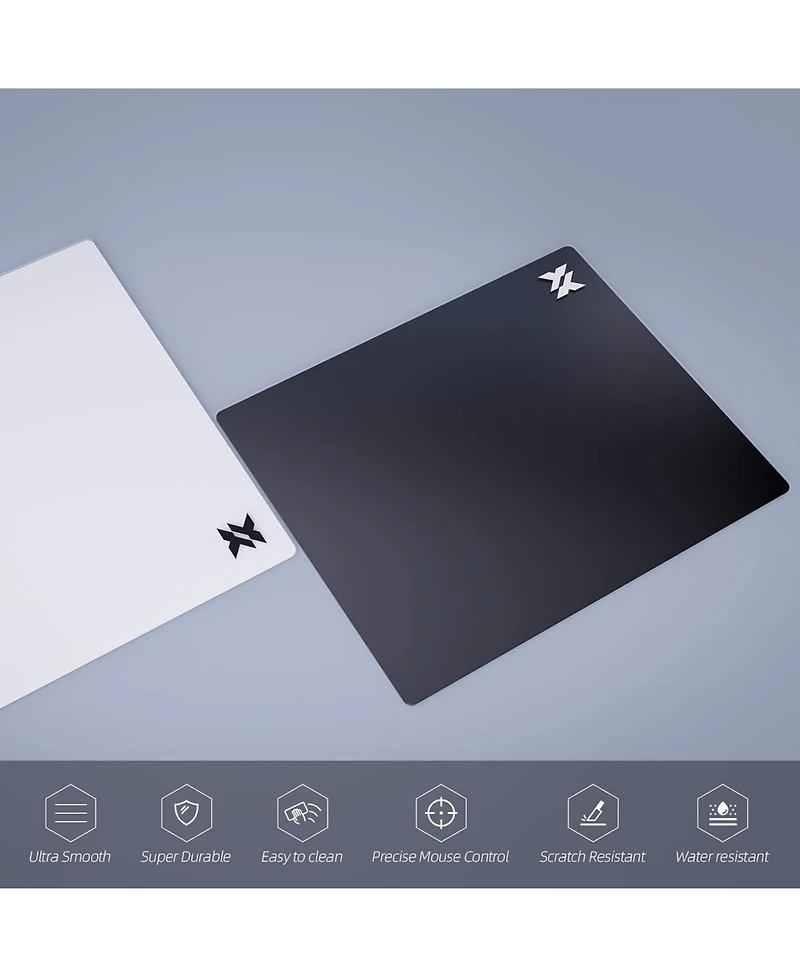 Ipason Xx-Large Tempered Glass Gaming Mouse Pad - Ultra-Smooth Surface for Precision Control, Anti-Slip Base, Scratch Resistant (19.6x15.7")