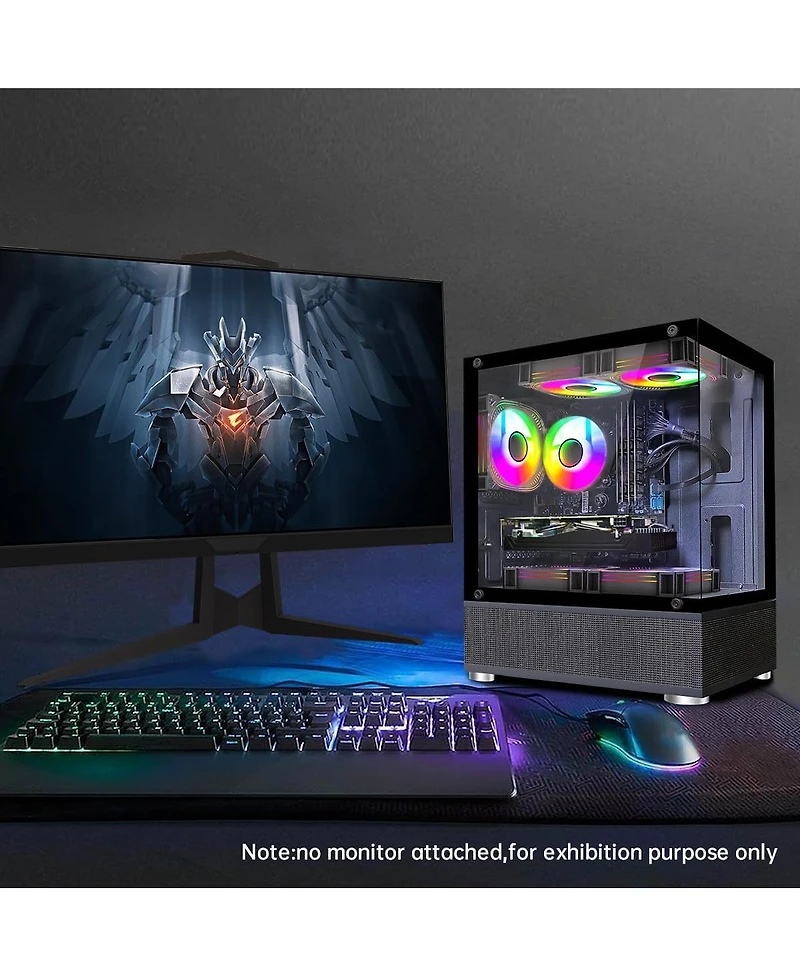 Ipason Gaming Pc Desktop - Intel Core i5 , Radeon Rx 590 8GB, 16GB Ram, 1TB Ssd, 600M WiFi, Bluetooth 5.0, Rgb Bt Sound Bar, Windows 10 Home