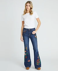 Driftwood Women's Farrah X Hazel Hallucination Embroidered Jeans