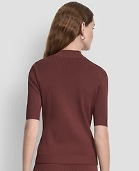 Dkny Women's Grommet Mock Neck Sweater