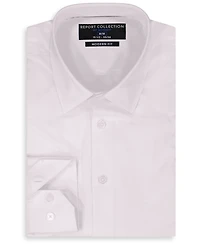 Report Collection Men's Long Sleeve 4-Way Tonal Geo Dress Shirt
