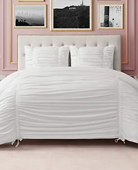 Juicy Couture Ribbon Ruched 3-Pc. Comforter Set, Full/Queen