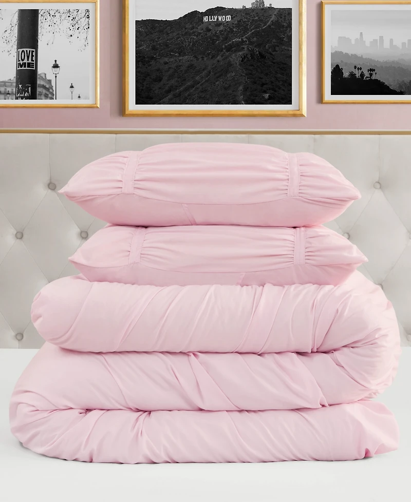 Juicy Couture Ribbon Ruched 3-Pc. Comforter Set