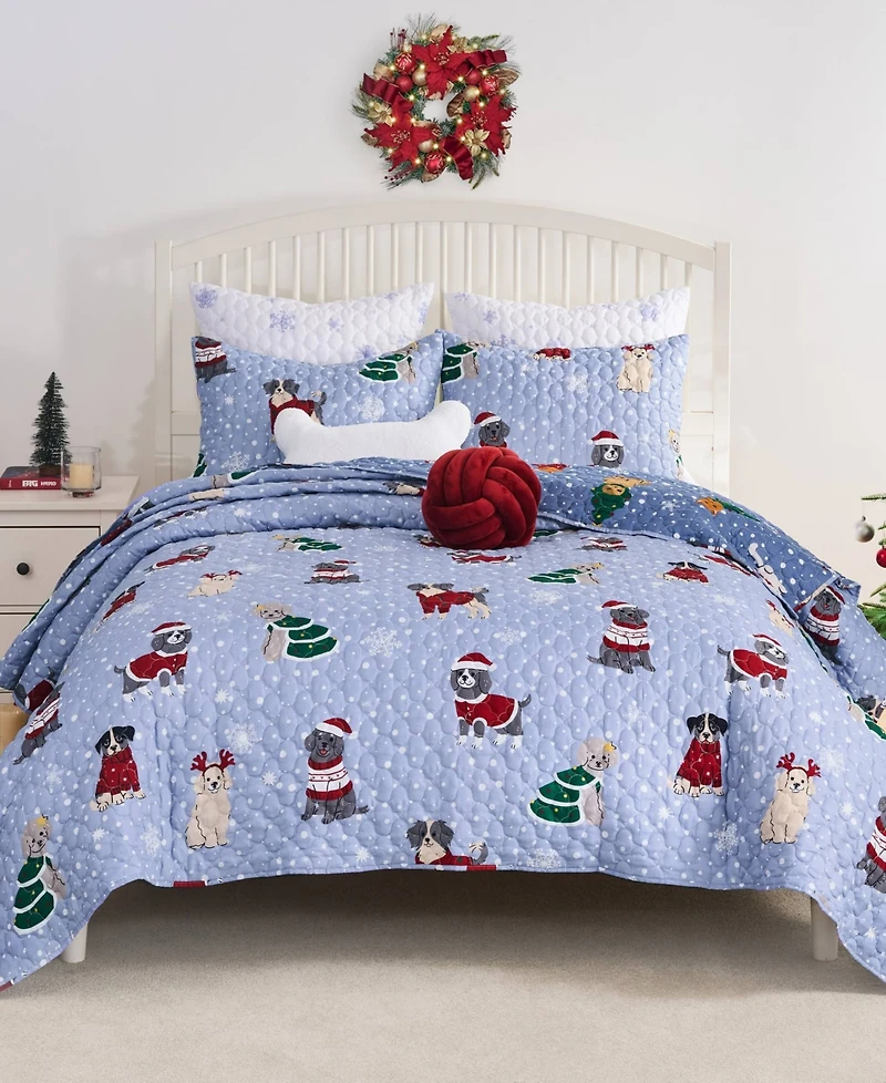 Greenland Home Fashions Winter Whiskers Holiday 2-Pc. Quilt Set, Twin