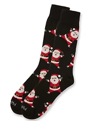 MeMoi Men's All Over Santa Crew Socks