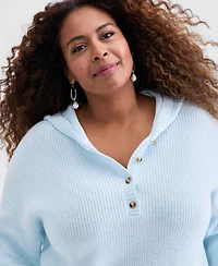 Style & Co Plus Cotton Resort Hoodie, Macy's Exclusive