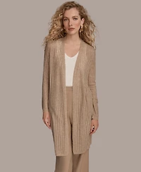 Donna Karan New York Women's Open V-Neck Long Sleeve Cardigan