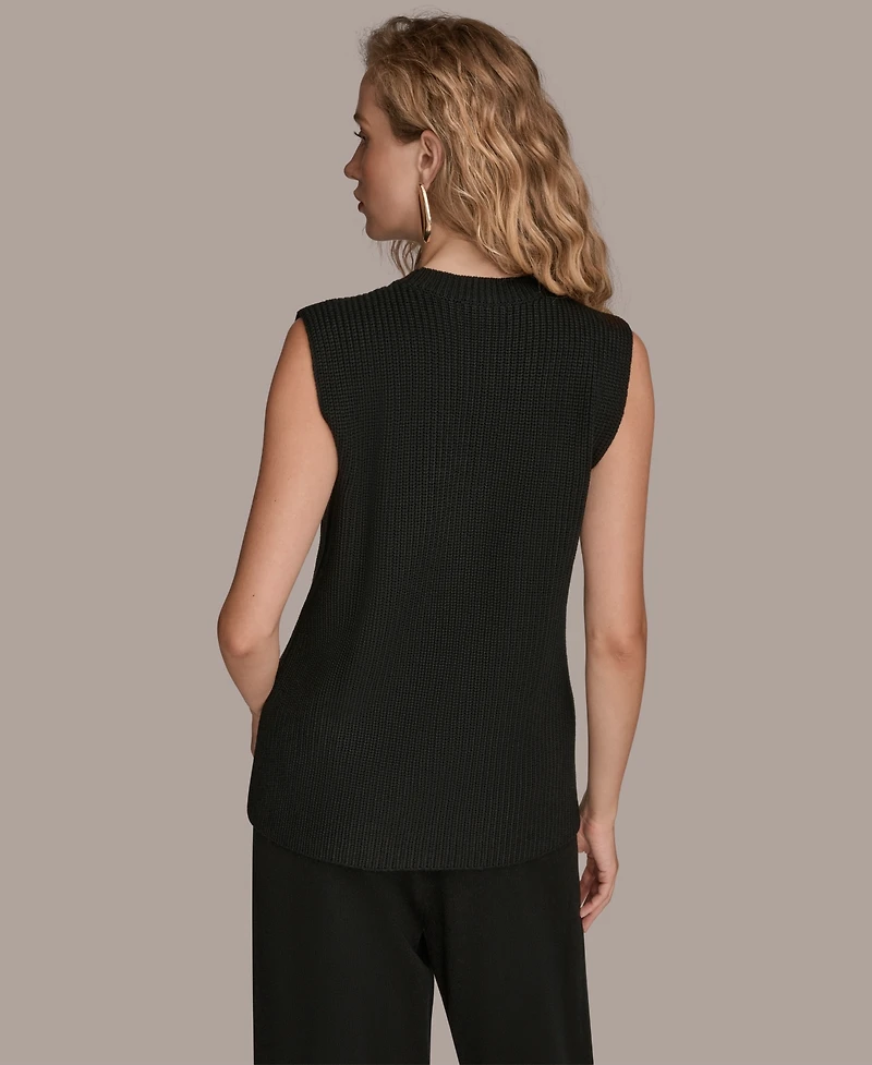 Donna Karan New York Women's Crewneck Sleeveless Sweater