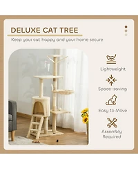 53" Indoor Cat Tree Activity Center Climbing Condo Scratching Post