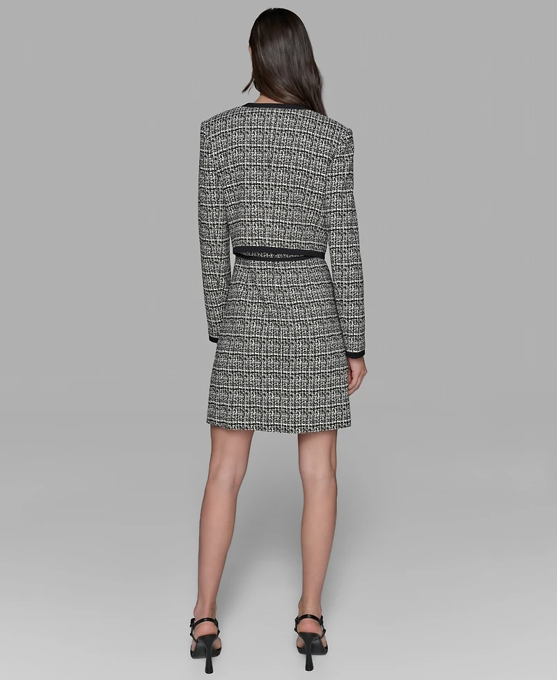 Karl Lagerfeld Paris Women's Textured Jacquard Jacket