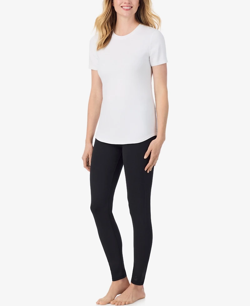 Cuddl Duds Women's Crewneck Short Sleeve T-Shirt