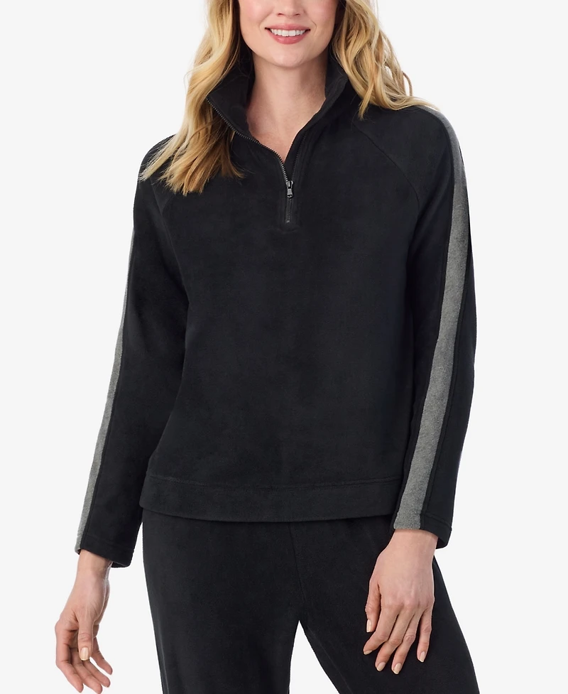 Cuddl Duds x Jennifer Lake Fleecewear with Stretch Half-Zip Pullover