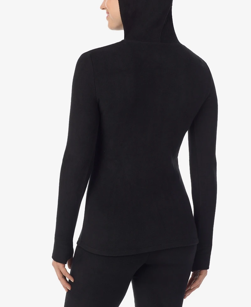 Cuddl Duds Petite Long Sleeve Half-Zip Hoodie