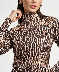 Isaac Mizrahi Women's Long Sleeve Layering Turtle Neck Top