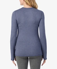 Cuddl Duds Women's Long Sleeve Crew Neck T-Shirt