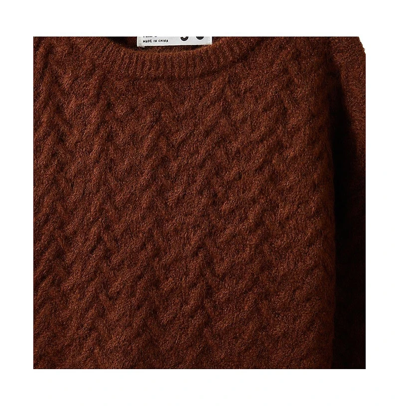 Cotton On Girls Little/Big Cosi Knit Pullover