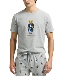 Polo Ralph Lauren Men's Knit Bear Short Sleeve T-Shirt and Jogger Pajama Set