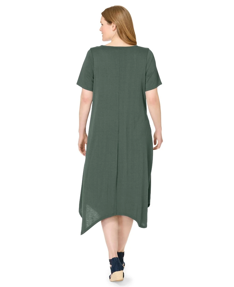 Woman Within Plus Drape Hem Dress