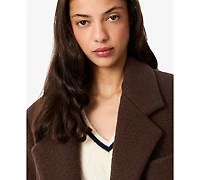 Lacoste Usa Women's Relaxed Fit Tailored Trench Coat