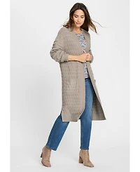Olsen Stitch Interest Longline Cardigan