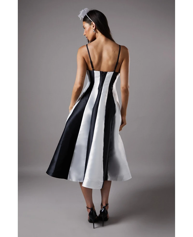 Coast Women's Midi Contrast Panel Dress