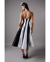 Coast Women's Midi Contrast Panel Dress