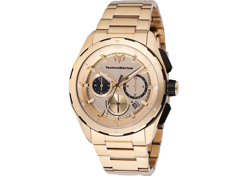 Technomarine Men's Tm-318094 Ocean Quartz Gold Dial Watch