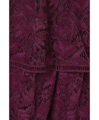 Coast Women's Tiered Lace Dress With Flutter Sleeve