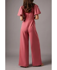 Coast Flutter Sleeve Plunge Jumpsuit