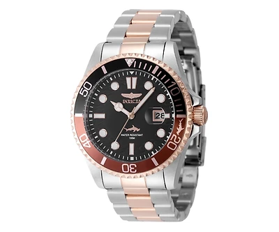 Invicta Men's 44717 Pro Diver Quartz 3 Hand Black Dial Watch