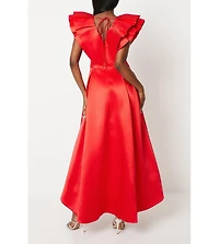 Coast Women's Frill Sleeve V Neck Midi Dress